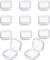 10 Pcs Mini Clear Plastic Box 1.8 mm Thicken Square Jewelry Earplug Pill Storage Box Case Container with Lid for Bead Makeup Craft Project